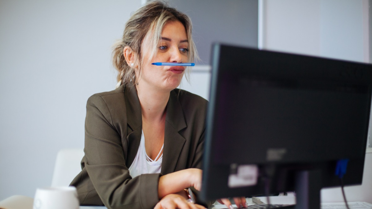 Unkonzentriert im Büro