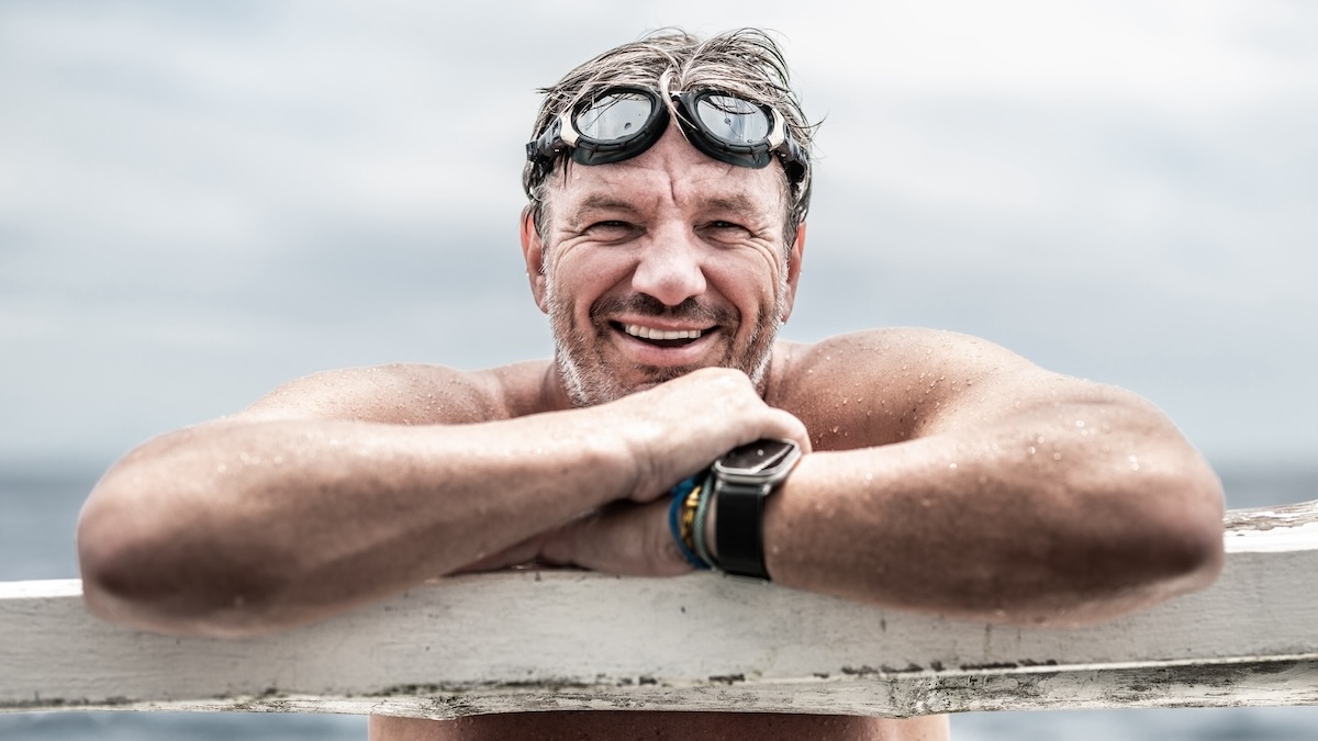 Extremschwimmer André Wiersig im Wasser